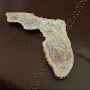 Florida Shaped Ceramic Decor spoon rest kitchen coastal